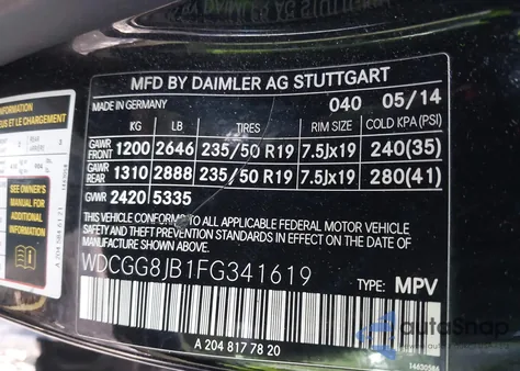 2015 Mercedes-Benz Glk 350 4Matic из США, поврежденный, VIN WDCGG8JB1FG341619